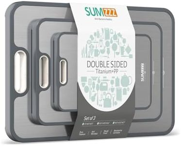 Titanium Cutting Board, Double Sided Food Grade Pure Titanium/PP, Cutting Board for Kitchen, Easy to Clean Large Size [18”*12.5”+15.5”*10.5”+12”*8.5”]