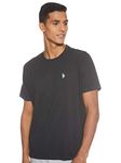 U.S. POLO ASSN. Men's Crew Neck Small Pony T-Shirt, Black, Large