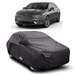 Drench Water Resistant - dust Proof - car Body Cover for Compatible with Ford Fusion car Cover - Water Resistant UV Proof - car Body Cover (Grey with Mirror)