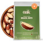 OAK, Jumbo Brazil Nuts 1kg (500gm x 2 Pack) | Grade A+ | Rich source of Selenium, Protein and Vitamins | Premium Imported Brazilian Nuts for Thyroid, Fresh from Source | Crunchy & Odorless