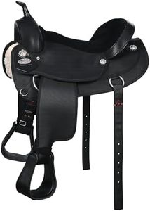 HILASON Flex Tree Western Horse Saddle Cordura Synthetic Trail & Pleasure | Synthetic Saddle | Western Saddle | Saddle for Horses | Horse Saddle Western