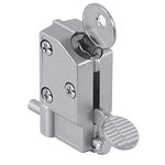Prime-Line MP4046 Sliding Door Lock, 5/8 in, Diecast w/Hardened Steel Bolt, Aluminum, Step-on, Pack of 1