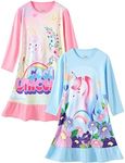 LOLPIP Girls Nightgowns 2-Pack Long