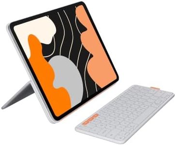 Logitech Flip Folio Keyboard Case 13-inch iPad Pro and Air, Off-White | Protective, stowable, multi-device, fits M4 & M5 models (2024, 2025 & 2026), fits M2, M3 & M4 models
