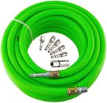 AB Tools Airline Air Hose High Vis 8mm 15m 50ft Compressor with Quick Release Fittings