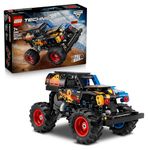 LEGO Technic Monster Jam Grave Digger Fire and Ice - Pull-Back Truck Toy - Race Car Model Kit w/Authentic Details - Birthday Gift for 7+ Year Old Boys, Girls & Fans - 42219
