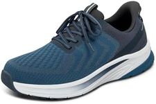 Orthofeet Men's Orthopedic Hands-Free Tilos Slip-On Sneakers, Blue, 12 Wide