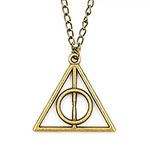 Joyplancraft Vintage Potter Necklace, Retro Bronze Deathly Hallows Pendant Necklace, so Cute and Lovely Necklace,fashion Jewelry,friend Gift, Alloy, all Nickel & Lead Free, na