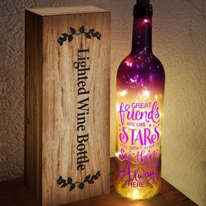 Christmas Gifts for Women - Best Friends Gifts - Wine Bottle Lights with Cork - Light Up Lamp Decor for Home Decorations - Birthday Friendship Unique Gift for Womens Who Have Everying Men Girls Boys