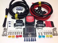 8mtr Pro Split Charge Kit 12v 140a Durite VSR + Battery Terminals + Fuse Box with 110a Cable SCKD318P