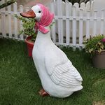 Wonderland Duck and Geese with Red Scarf Garden Statue Charming Home and Balcony Decor| Garden Decor Statues