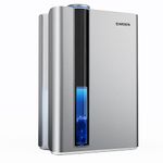SIMSEN 95oz Quiet Dehumidifier for Home, 800 sq ft with Reusable Filter and Ionizer, Small Dehumidifier with Drain Hose, for Bedroom, Bathroom, Basements, Closet, RV (Silver)