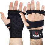 HMH Sports Gym Gloves Weight lifting Gloves for Men Women Wrist Support Padded Extra Grip Palm Protection Exercise Fitness Workout Gloves, Hanging, Pull ups, Breathable (Without Wrist Band, XL)