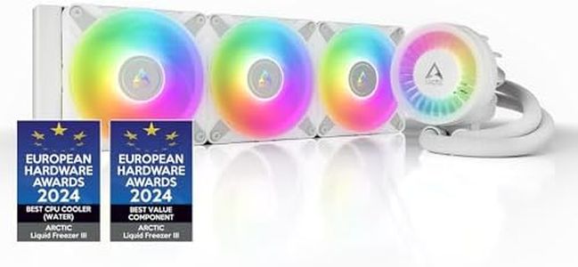 ARCTIC Liquid Freezer III 360 A-RGB - Water Cooling PC, AIO CPU Water Cooler, Intel & AMD, Efficient PWM-Controlled Pump, Fan: 200–2000 RPM, LGA1851 und LGA1700 Contact Frame - White