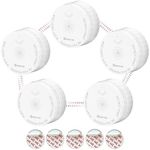Heiman Smoke Detectors, Interconnected Photoelectric Battery Operated Fire Alarms, Ul 217 10th Certified, Wireless Interlinked Smoke Alarm, Portable Mini for Home, 5 Pack