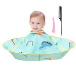 Aethland Kids Haircut Cape Hair Cutting Cape, Barber Cape Waterproof Foldable Umbrella Hair Catch Haircut Capeï½Å“Kids Hair Styling Cutting Cape (Dinosaur)