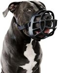 Dog Muzzle– Soft Rubber Basket Muzzle for Small Medium Sized Dogs– Prevents Biting, Scavenging- Dog Muzzle for Large Dogs- Allows Panting, Drinking- Bozales Para Perros- Dog Mouth Guard- Humane Muzzle