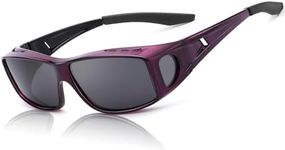 IGnaef Fit Over Glasses Sunglasses for Men Women Polarized Wrap Around Sunglasses to Wear Over Glasses with UV Protection CIF0311