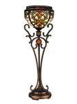 Dale Tiffany TB101113 Boehme Buffet Lamp, Antique Golden Sand and Art Glass Shade