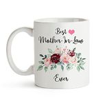 Fatbaby Best Mother In Law Ever Coffee Mug,Mother's Day Gifts for Mother In Law,Mother In Law Gifts from Daughter In Law,Son In Law, Mother In Law Birthday Thanksgiving Christmas Gifts Tea Cup 11oz