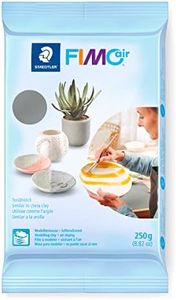 STAEDTLER Fimo Air 8103-80 Air-Drying Modelling Clay Grey Ready to Use No Burning Required 250 g Pleasant Feel Non-Stick 95% Natural Raw Materials