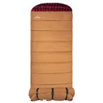 TETON Sports Deer Hunter Sleeping Bag; Warm and Comfortable Sleeping Bag Great for Camping Even in Cold Seasons, brown / -18c / left zip