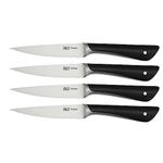 Tefal Jamie Oliver 4 Piece Steak Knives Set – German Stainless Steel, ARP Durable Blades, Ergonomic Comfortable Handles, Black, K2670859