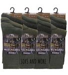 6 Pairs Mens Army Military Socks Thermal Hiking Boots Combat warm UK 6-11