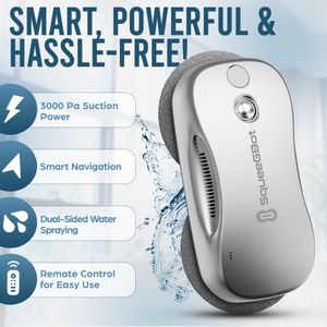 SqueeGBot Smart Window Cleaning Robot – Automatic Glass Cleaner