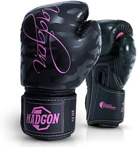 MADGON Women's Boxing Gloves - High-Grade Material for Incredible Durability! Boxing Gloves for Women - Perfect for Martial Arts, MMA, Sparring & Kickboxing - Amazing Impact Absorption - Incl. Bag!