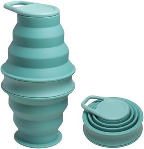 Opard Collapsible Water Bottles 500ml BPA Free Leak Proof Foldable Silicone Bottle with Anti-Collapse Ring for Travel Camping Hiking Running Sport