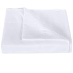 NTBAY Queen Flat Sheet Only - Brushed Microfiber Flat Sheet - Soft, Wrinkle-Free, Fade-Resistant, Stain-Resistant, Top Sheet, Hotel Quality Flat Bed Sheet, White