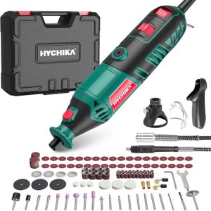 HYCHIKA 170W Rotary Tool Kit – Variable Speed, Flex Shaft, 173 Accessories