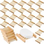 50 Pcs Bamboo Wood Soap Dish Bulk B