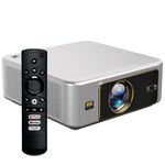 (4K HDR10/HLG, Net -Flix Certified, 30000 Lumen & HDMI ARC) TOPTRO Quadra Projector 4K Ultra HD True Support, 1080p Native, Dual HDMI, Fully Automatic, Dual WiFi, YouTube Hotstar Prime, Linux OS