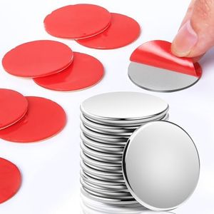 PHIXBEAR Ultrathin 1.18" Strong Neodymium Disc Magnets with Double-Sided Tape Made of 3M, 10 Pack Rare Earth Magnets for Refrigerator, DIY, Crafts, Kitchen & Office