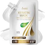 Vitamins Hair Mask Conditioner Keratin Treatment - Biotin Castor and Coconut Oil Deep Conditioning for Thin Fine Hair - Anti Frizz Moisturiser for Curly Straight Dry Damaged & Frizzy Hair