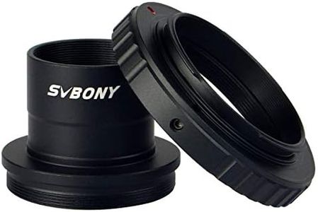 SVBONY T Adapter 1.25'' and T2 T Ring Adapter for Any Standard Nikon Lens and Telescope Microscope Metal