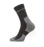 SEALSKINZ Unisex Solo QuickDry Ankle Length Sock - Black/Grey, Medium