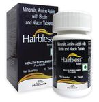 Mankind HairBless Hair Supplement | with Biotin and Niacin | Gluten Free | Amino Acid, Minerals and Vitamins | Enriched with L-Cystiene | 30 Tablets