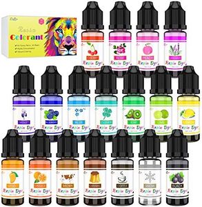 Epoxy Resin Pigment - 18 Colors Epoxy UV Resin Dye Liquid Transparent for UV Resin Coloring, DIY Resin Jewelry Making - Concentrated UV Resin Colorant for Art, Paint, Crafts - 0.35 oz/10ml Each