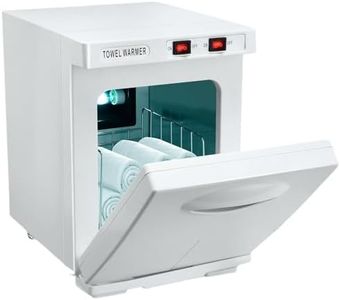 5L Hot Towel Warmer, Hot Towel Cabinet, UV Steriliser Disinfection Towel Warmer, 176°F Professional Sterilizer Box, for Massage Salon, Bathroom, Spa, Home, Office, Gym, Barber, Beauty (white-A)