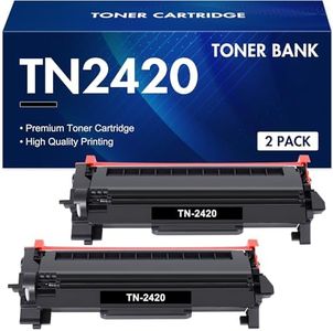 Toner Bank TN2420 Compatible pour Brother DCP-L2530DW MFC L2710DW HL-L2350DW MFC-L2710DW DCP-L2510D HL-L2375DW MFC-L2730DW MFC-L2750DW HL-L2310D TN 2420 2410 TN-2420 (Noir, 2-Pack)