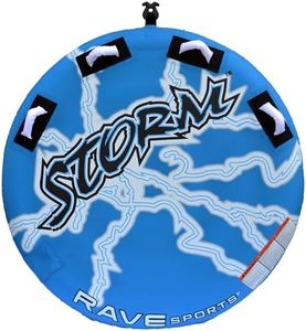 RAVE Sports Storm Boat Towable Tube for 1-2 Riders, Blue, 54" x 9"