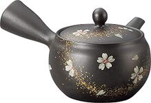 Tokoname Y510 Fusen Black Nadesico Belt Teapot, Black, 9.5 fl oz (280 ml)