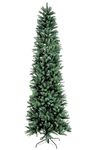 Flexible Flyer 9 Ft Pencil Christmas Tree. Unlit Tall Slim Skinny Narrow Thin Artificial Xmas Decor