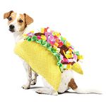 Dog Taco Costume Halloween Costumes for Dogs, Funny Food Halloween Pet Outfit Costumes for Small Medium Large Dogs Cats, Hot Dog Cosplay Costume for Halloween Christmas Holiday Parties Photoshoots