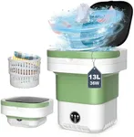 𝗨𝗽𝗴𝗿𝗮𝗱𝗲𝗱 13L Portable Washing Machine, Large Capacity Foldable Mini Washer and Spin Dryer with Deep Cleaning of Underwear, Baby Clothes and Small Clothes for Apartments, Dorm,RV, Travel