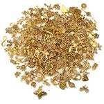 SANNIX 350Pcs Antique Gold Charms Bulk Lots Jewelry Making Charms Assorted Pendants for DIY Necklace Bracelet Earring Making and Crafting