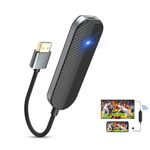 4K 1080P Wireless HDMI Display Adapter, WiFi Streaming Movies, Shows Receiver for i-Phone, i-Pad, Android, Tablet, Laptop, Window to HDTV/Monitor/Projector, Compatible Miracast, Air Play, DLNA